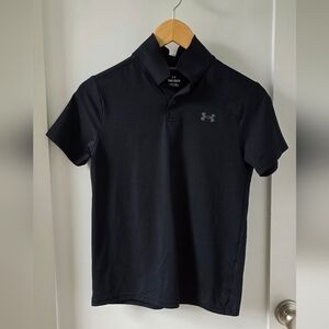 Under Armour Boy's Black Polo Shirt